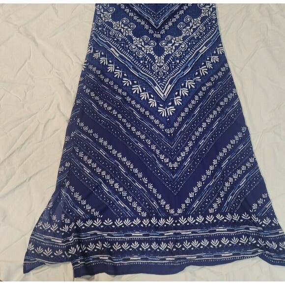 Laundry by Design Size 8 maxi dress blue Print, - Picture 9 of 11